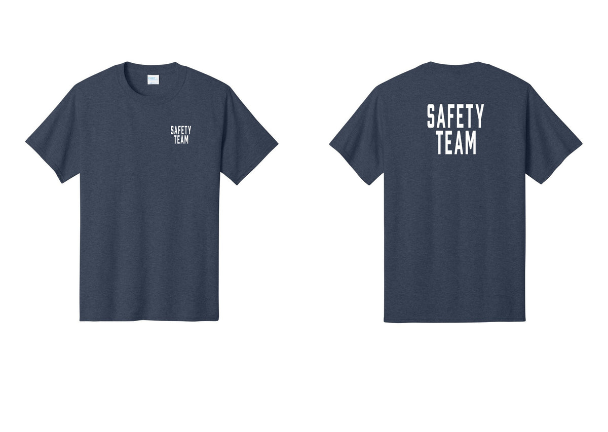 NYC Factory Safety Team T-Shirt for Events, Venues & Volunteers (Classic) - Chest + Back - Heather Navy