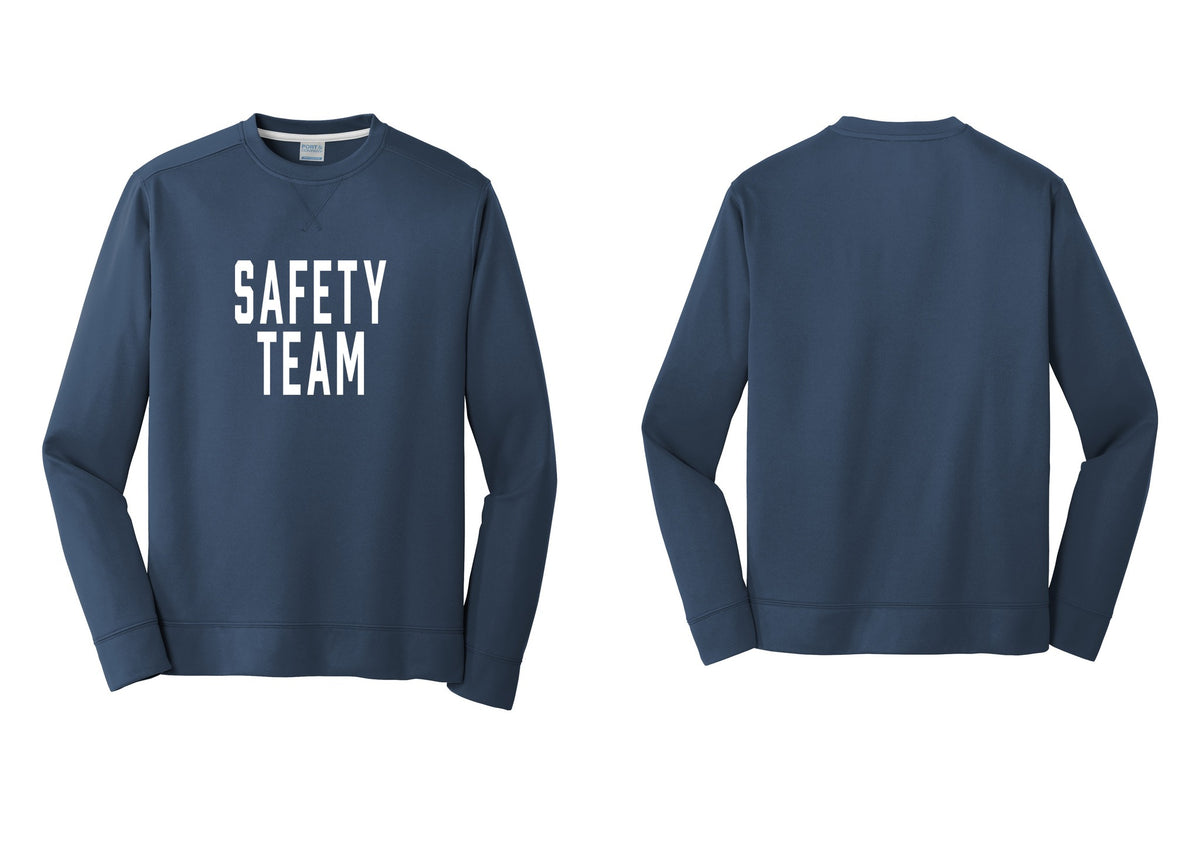 NYC Factory Safety Team Performance Fleece Crewneck Sweatshirt (Classic) - Front Only - Navy