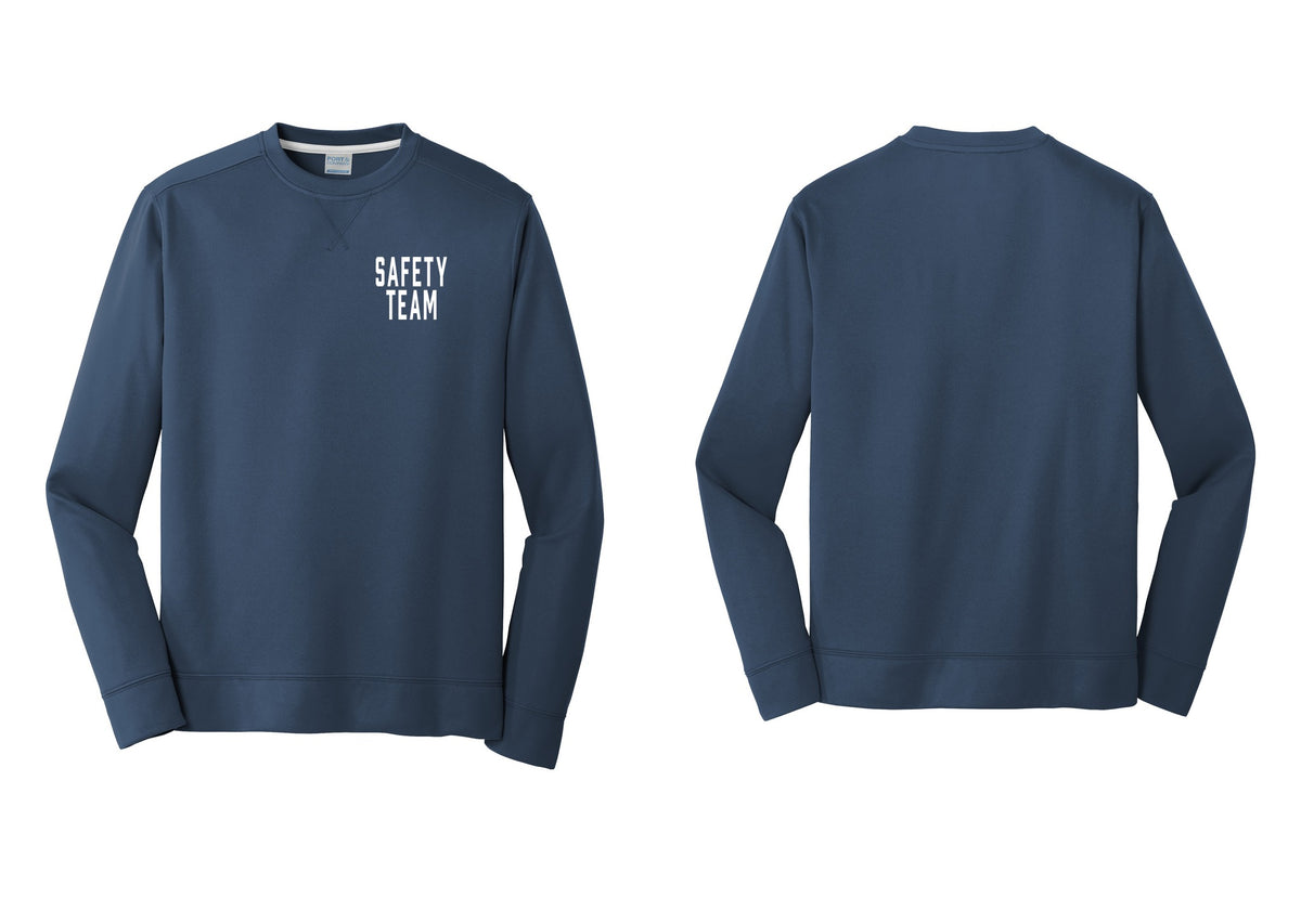 NYC Factory Safety Team Performance Fleece Crewneck Sweatshirt (Classic) - Chest Only - Navy