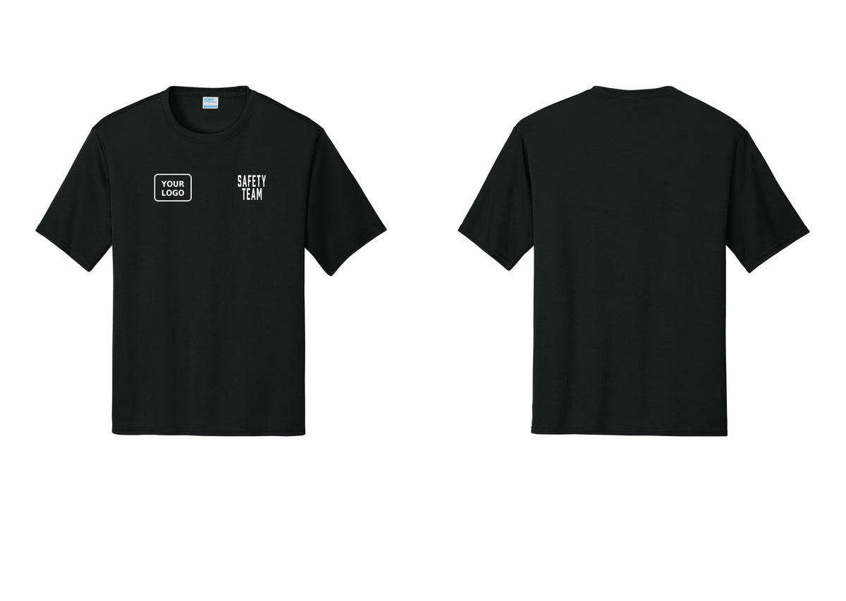 NYC Factory Custom Logo Safety Team Performance T-Shirt (Classic) - SAFETY TEAM + Your Logo - Black