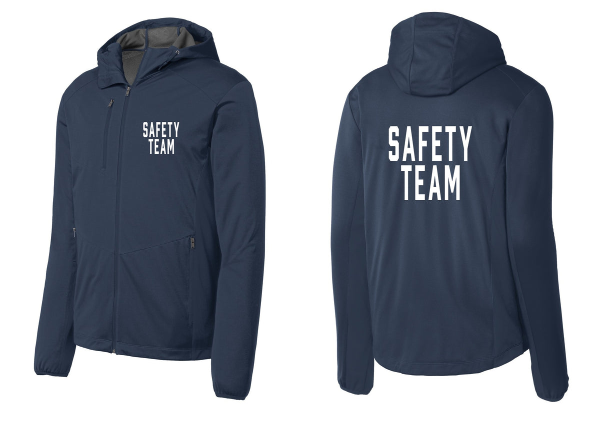 NYC Factory Safety Team Soft Shell Hooded Jacket (Classic) - Chest + Back - Dress Blue Navy