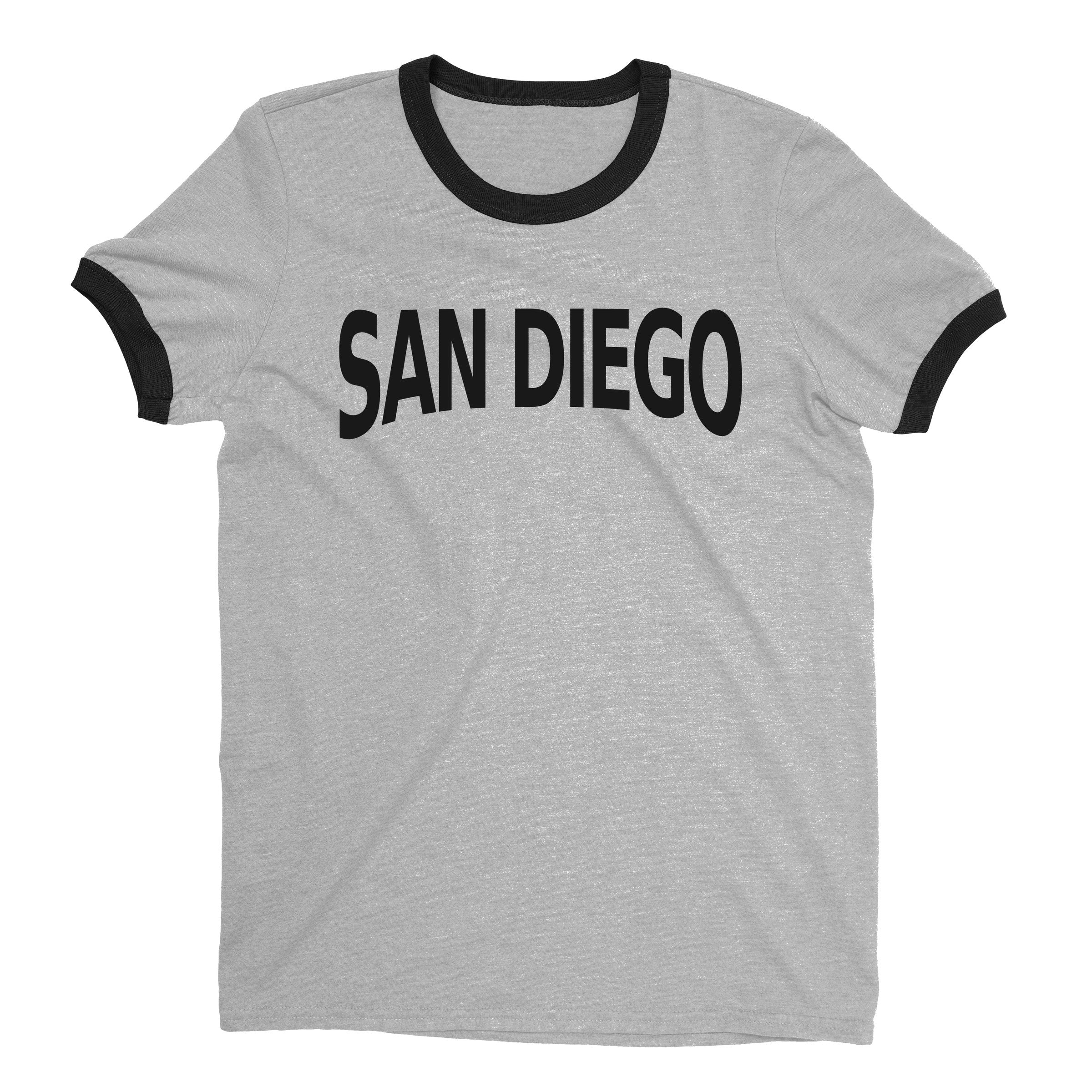 San Diego Ringer Tee — Heather Gray