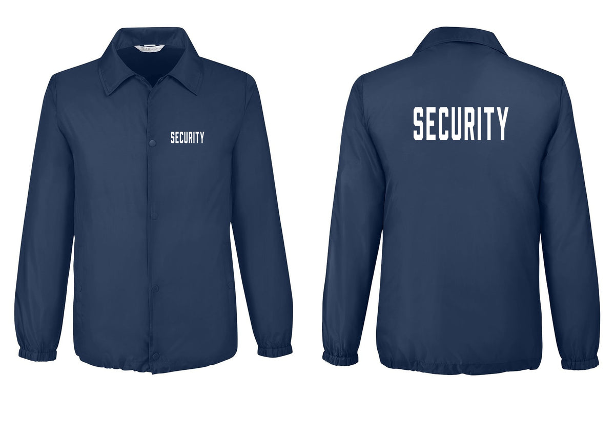 NYC Factory Security Snap-Front Coaches Jacket (Classic) - Chest + Back - Sport Dark Navy