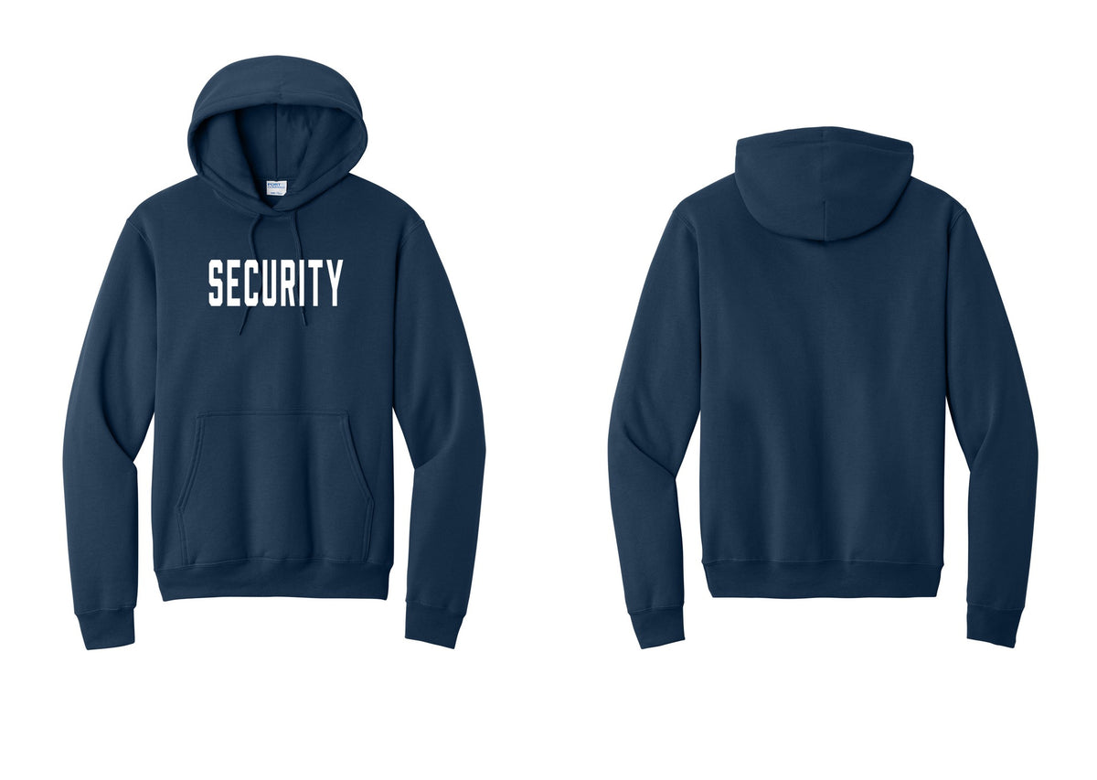 NYC Factory Security Cotton Fleece Pullover Hoodie (Classic) - Front Only - Navy