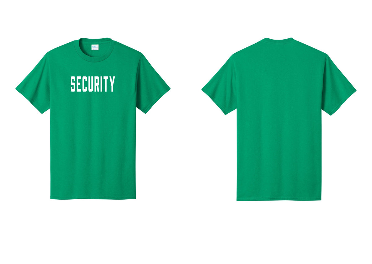NYC Factory Security T-Shirt, Condensed Lettering - Front Only - Kelly
