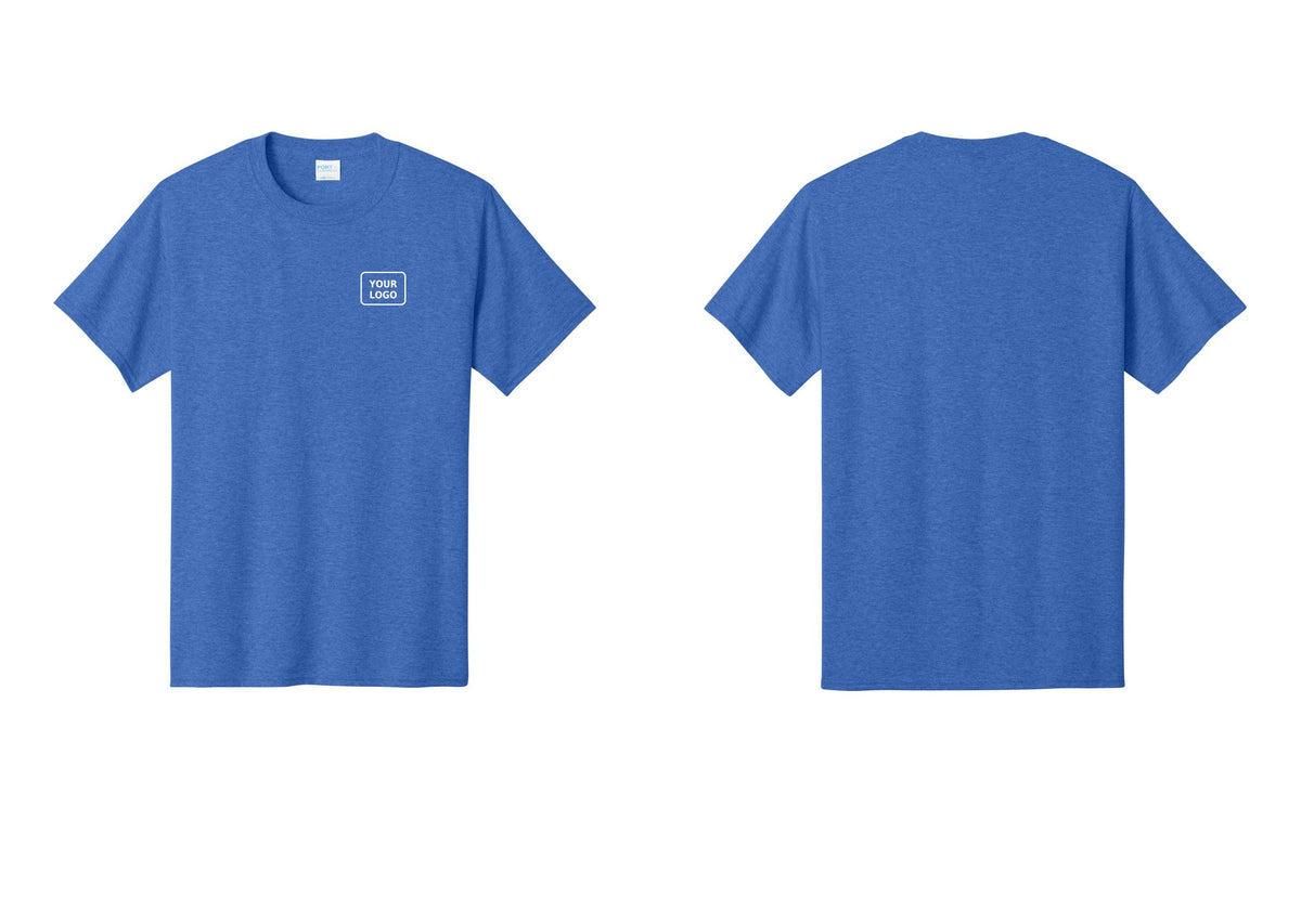 NYC Factory Custom Logo Men's Security Cotton T-Shirt - Your Logo Only - Heather Royal