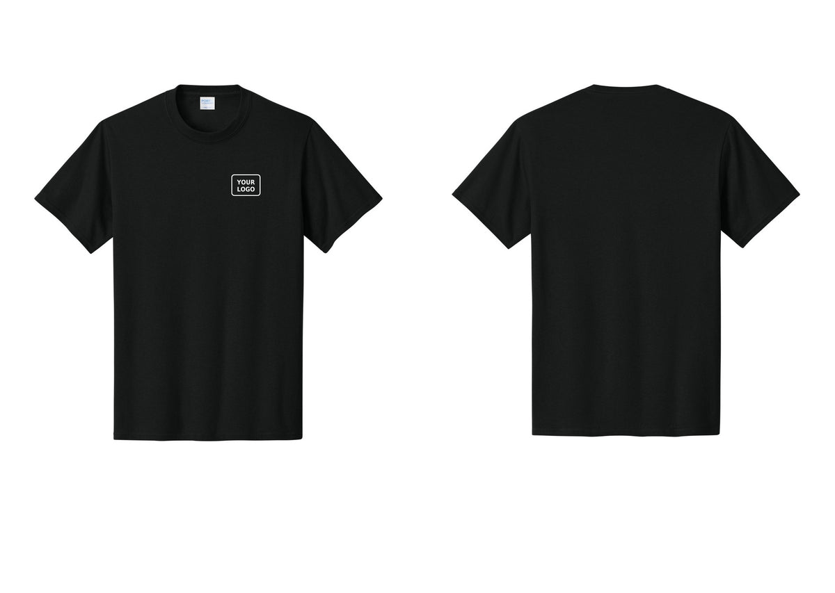 NYC Factory Custom Logo Men's Security Cotton T-Shirt - Your Logo Only - Black
