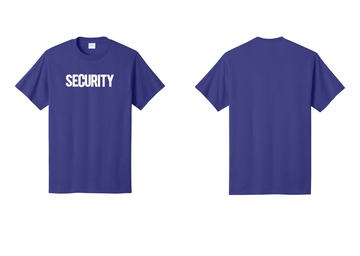 NYC Factory Men's Security Cotton T-Shirt - Front Only - Purple