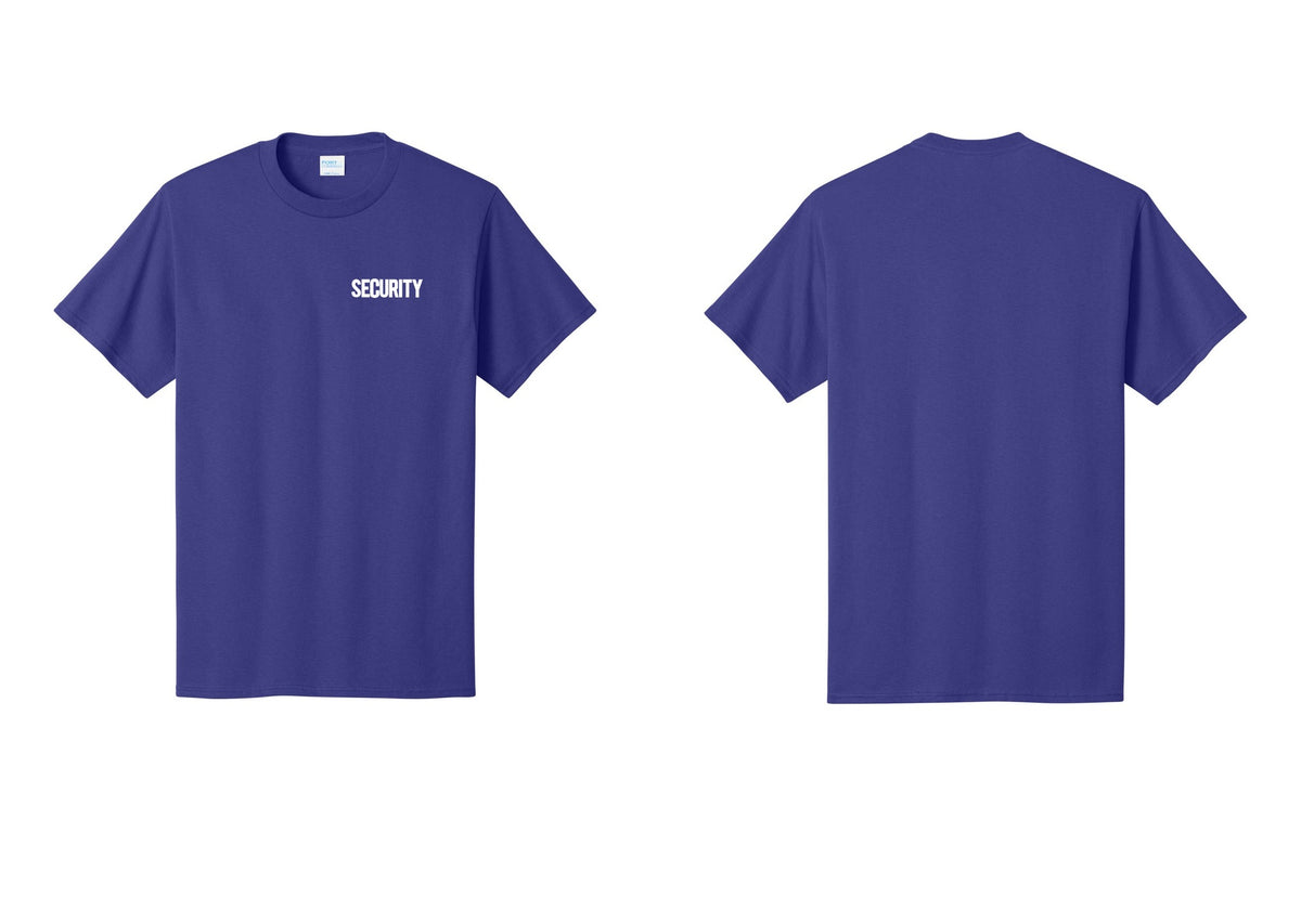 NYC Factory Men's Security Cotton T-Shirt - Chest Only - Purple