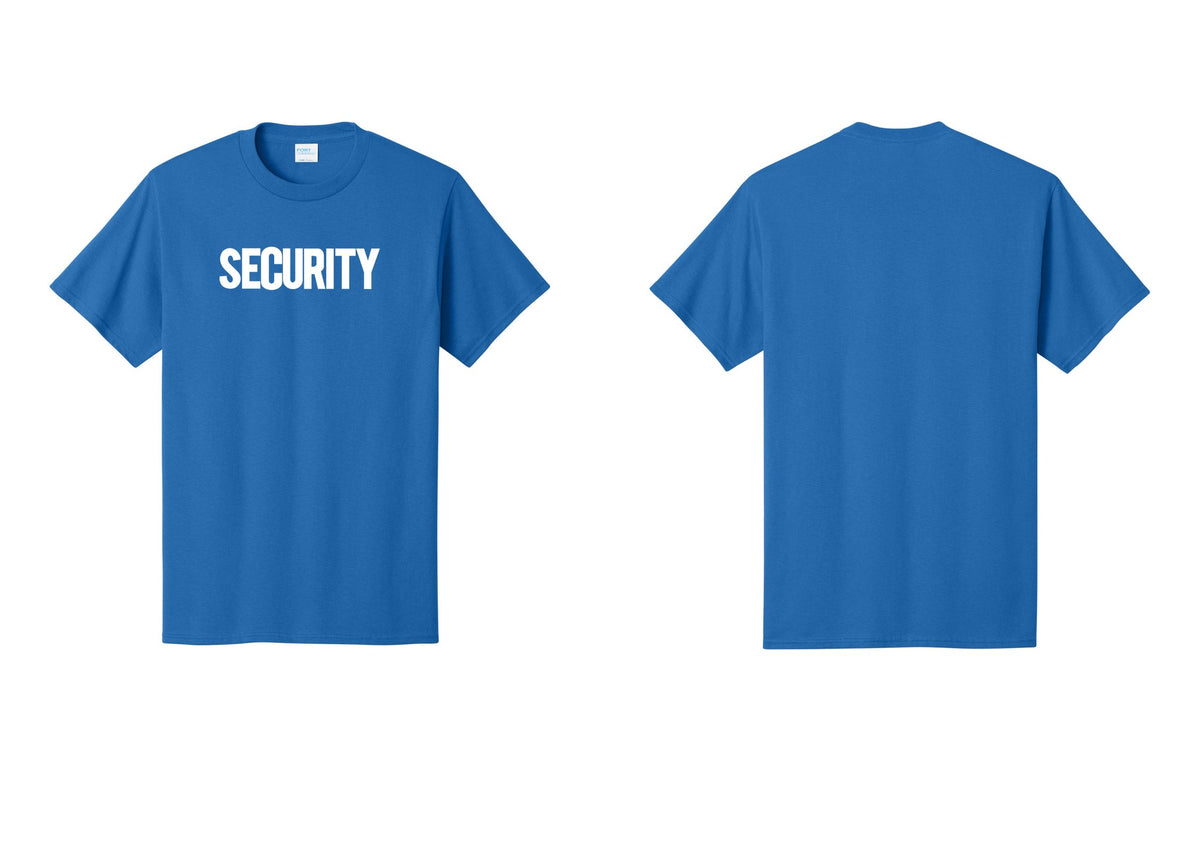 NYC Factory Men's Security Cotton T-Shirt - Front Only - Royal