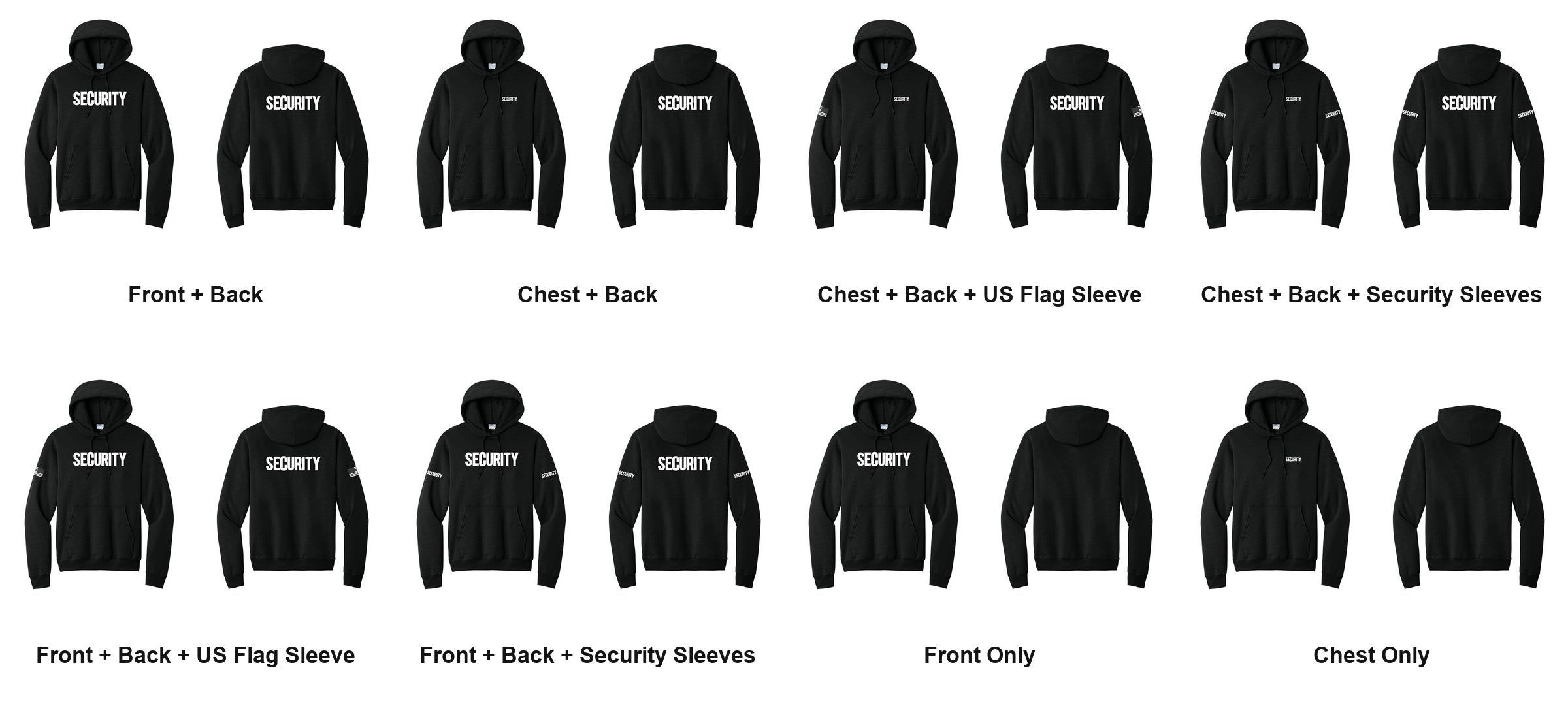SECURITY t-shirt print layouts