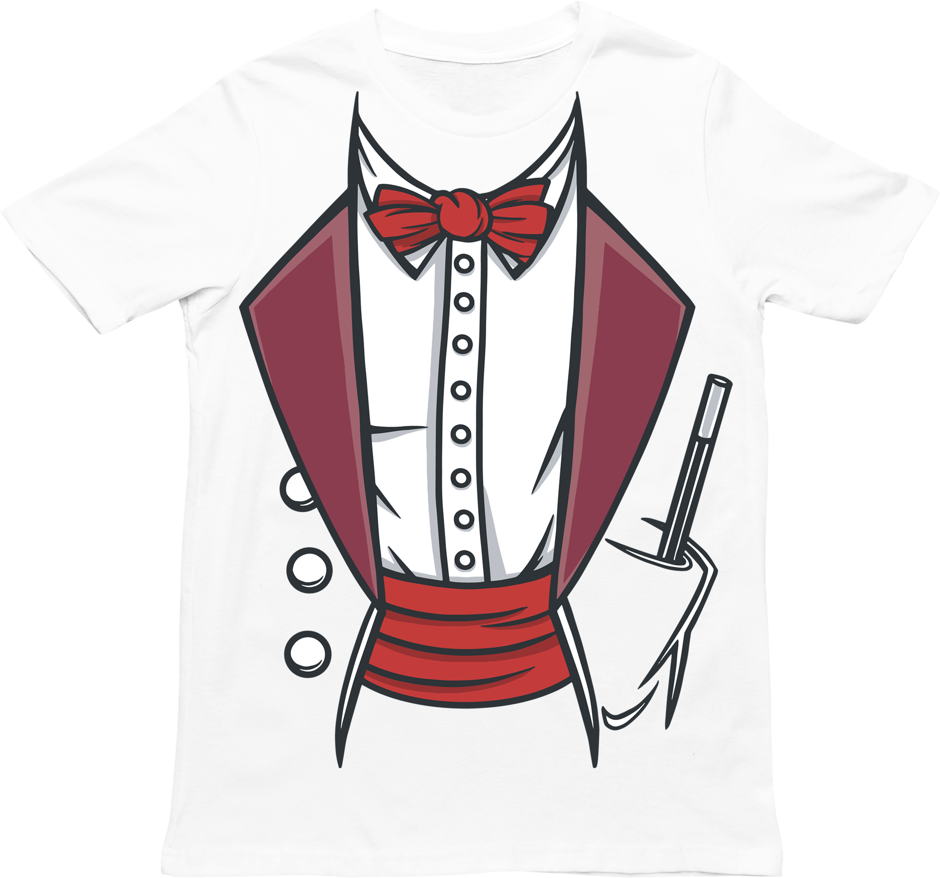 Kids Funny Magician Costume Tuxedo T-Shirt Black Tux Shirt Boys & Girls