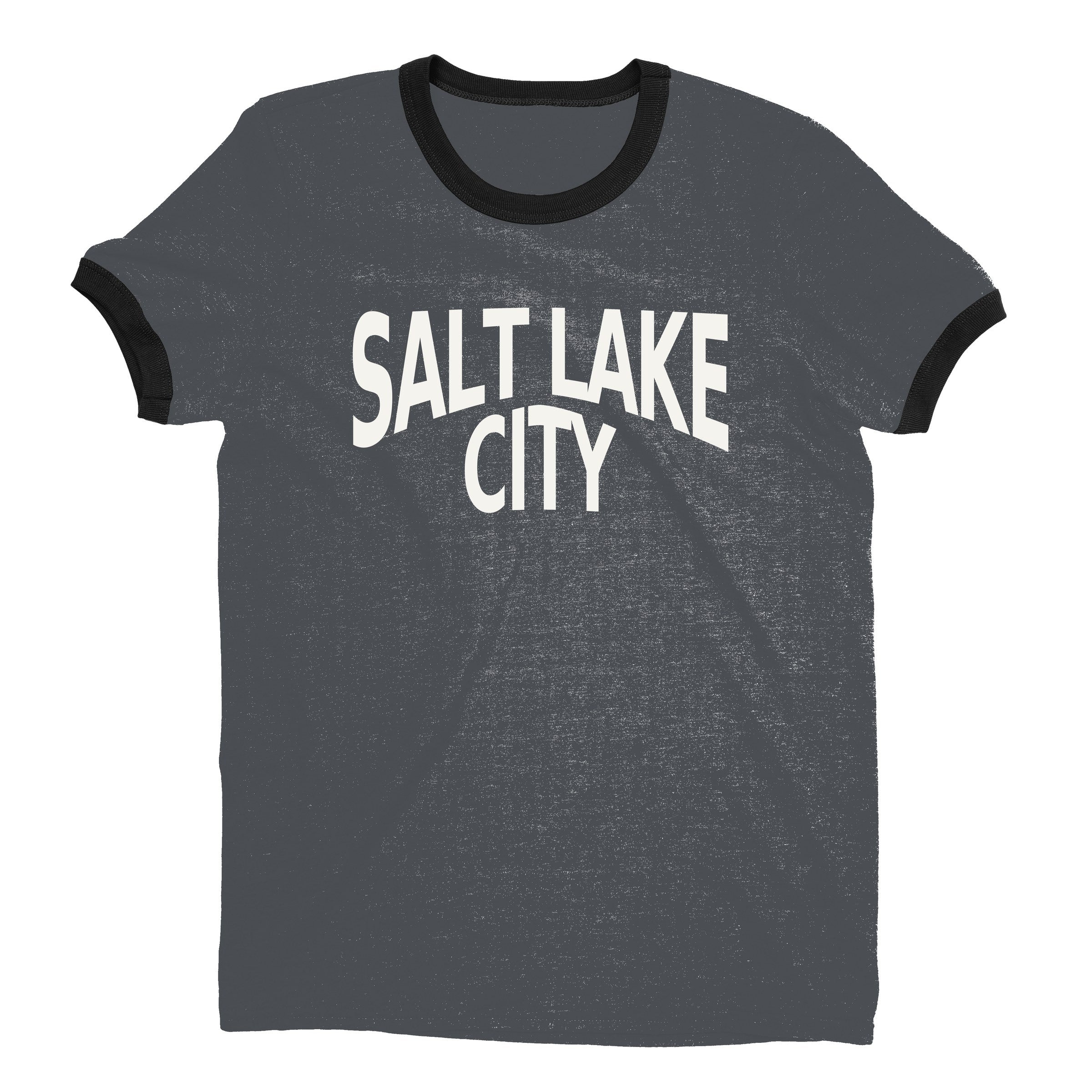 Salt Lake City Ringer Tee — Dark Heather