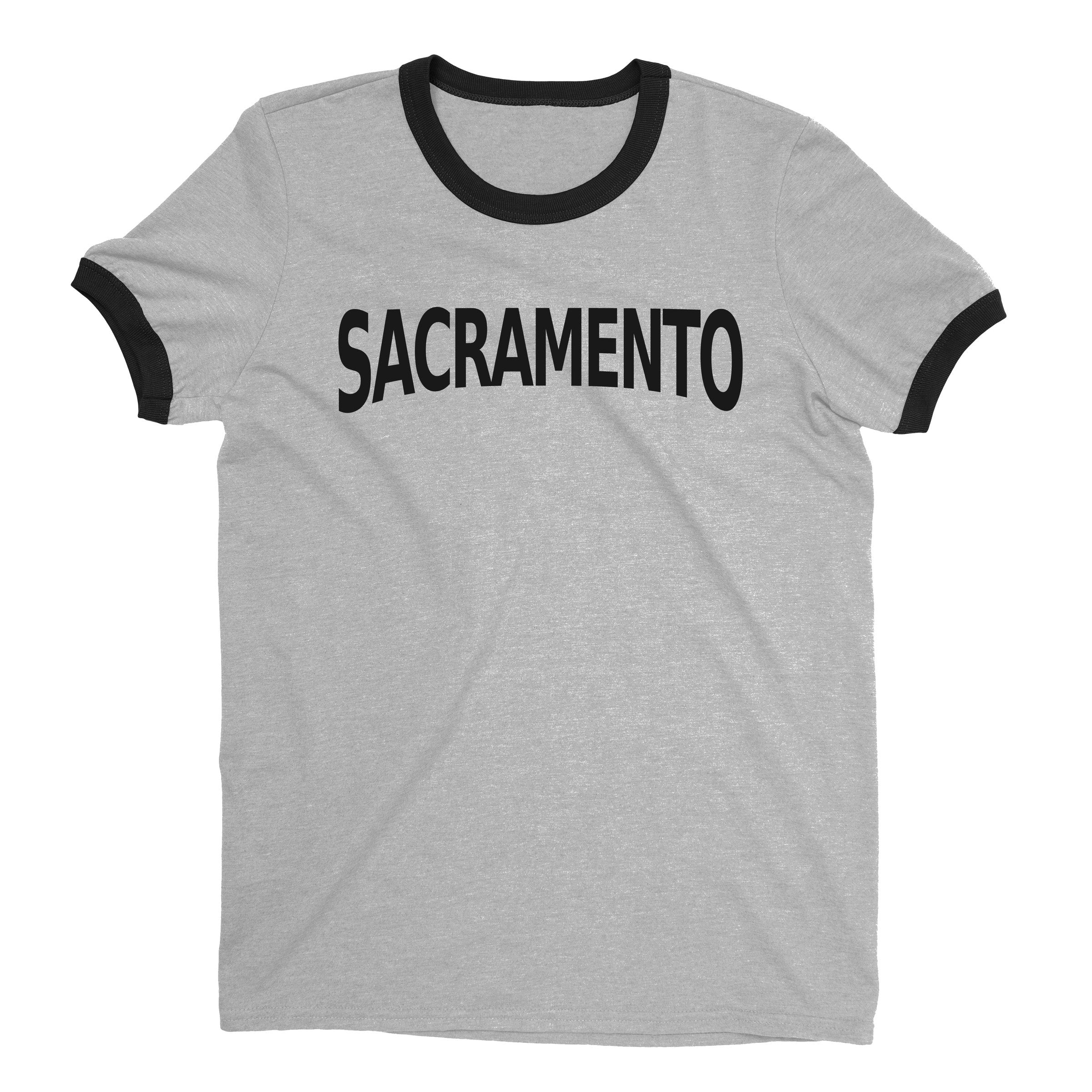Sacramento Ringer Tee — Heather Gray