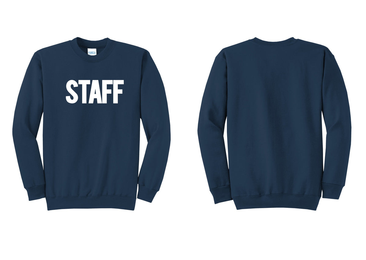 NYC Factory Staff Cotton Fleece Crewneck Sweatshirt (Bold) - Front Only - Navy