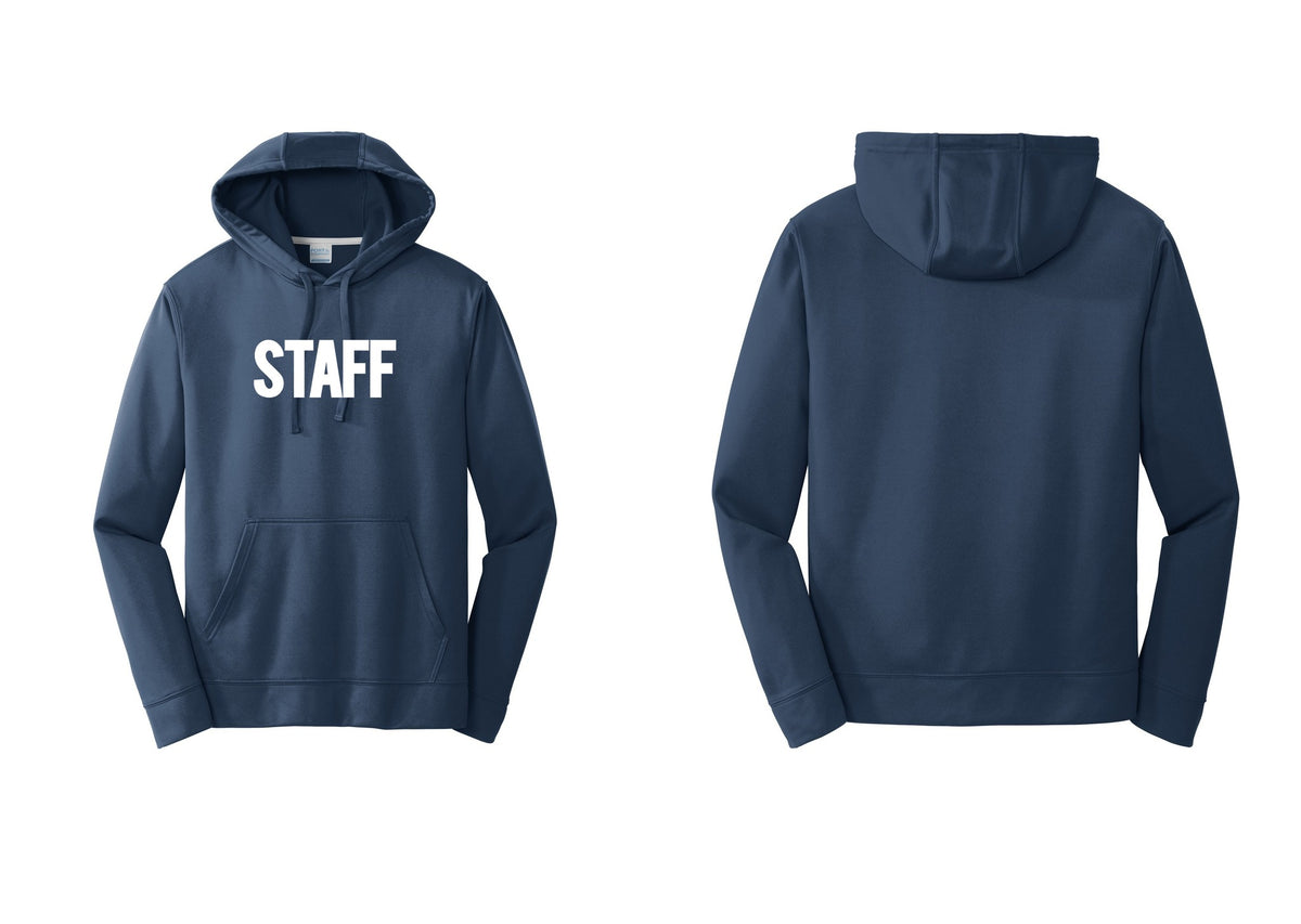 NYC Factory Staff Performance Hooded Fleece Pullover Sweatshirt (Bold) - Front Only - Navy