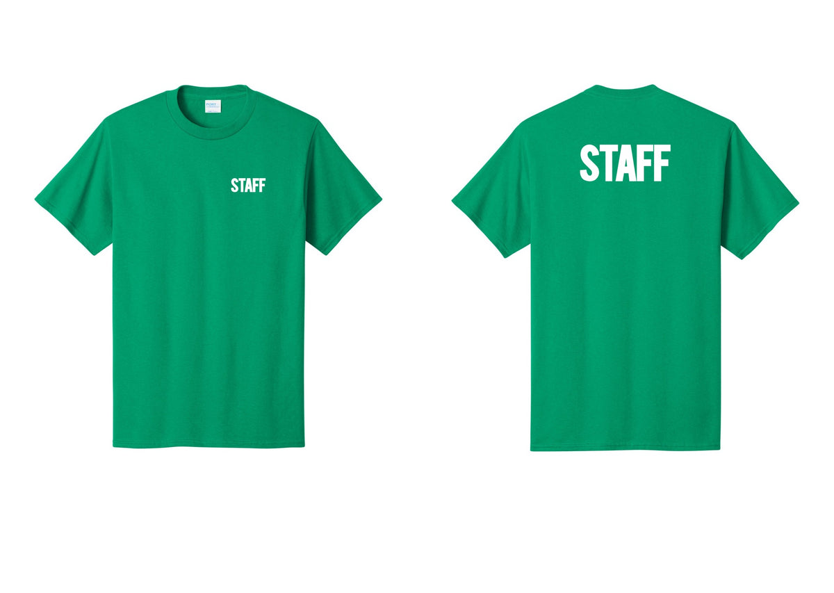 NYC Factory Staff T-Shirt, Bold Lettering - Chest + Back - Kelly