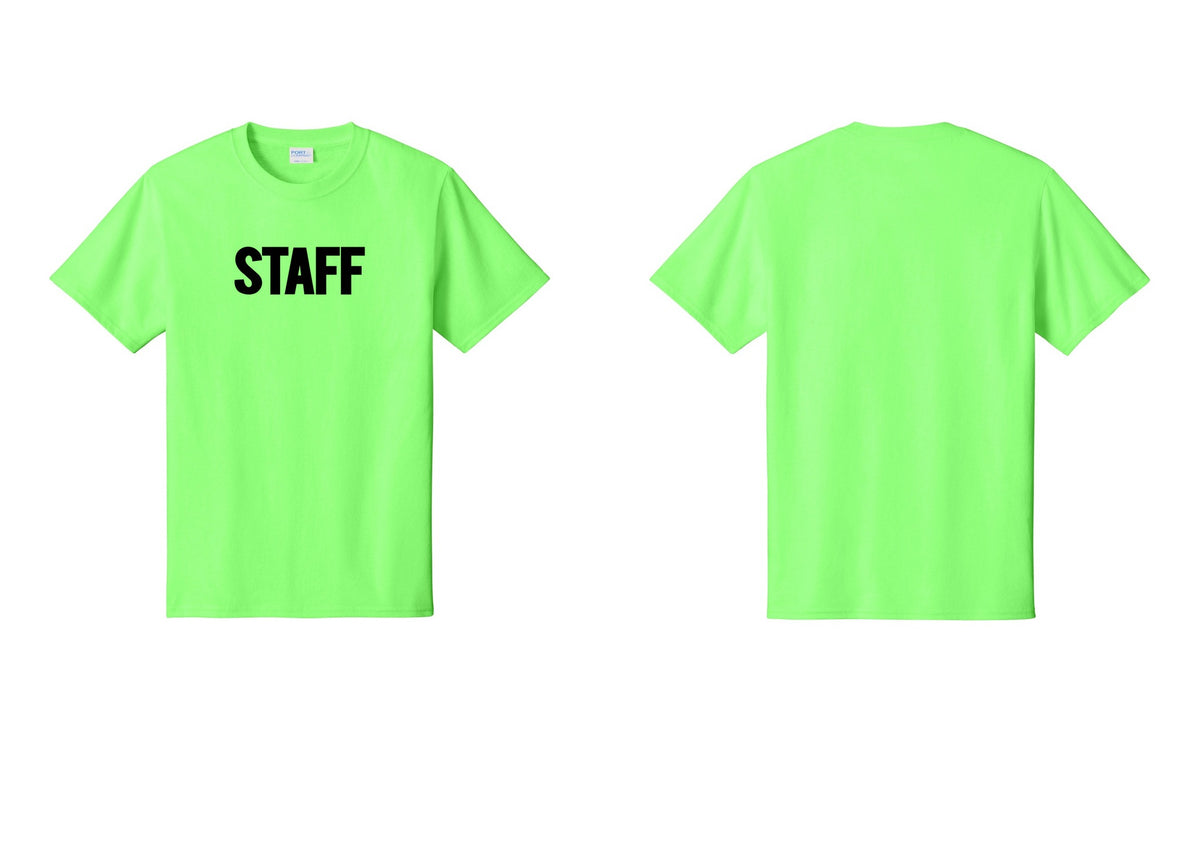NYC Factory Staff T-Shirt, Bold Lettering - Front Only - Neon Green
