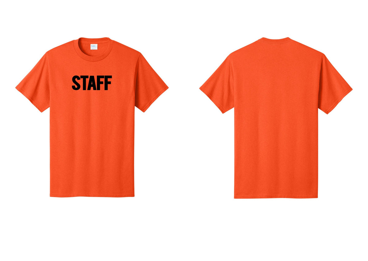 NYC Factory Staff T-Shirt, Bold Lettering - Front Only - Orange