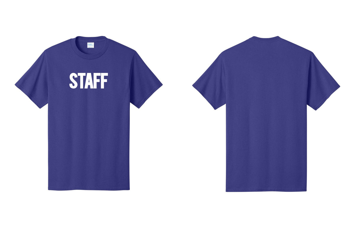 NYC Factory Staff T-Shirt, Bold Lettering - Front Only - Purple