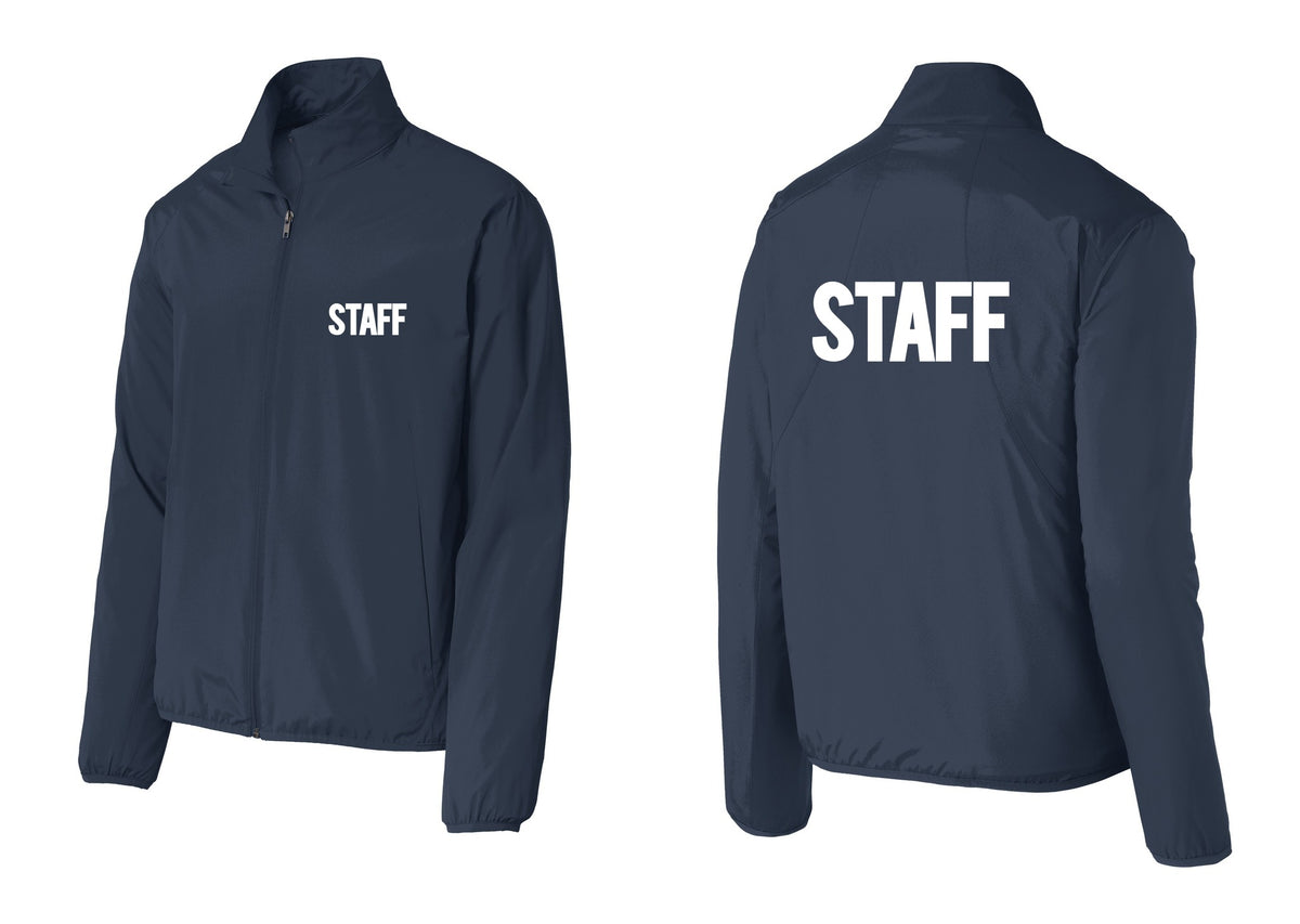 NYC Factory Staff Windbreaker Full-Zip Jacket (Bold) - Chest + Back - Dress Blue Navy