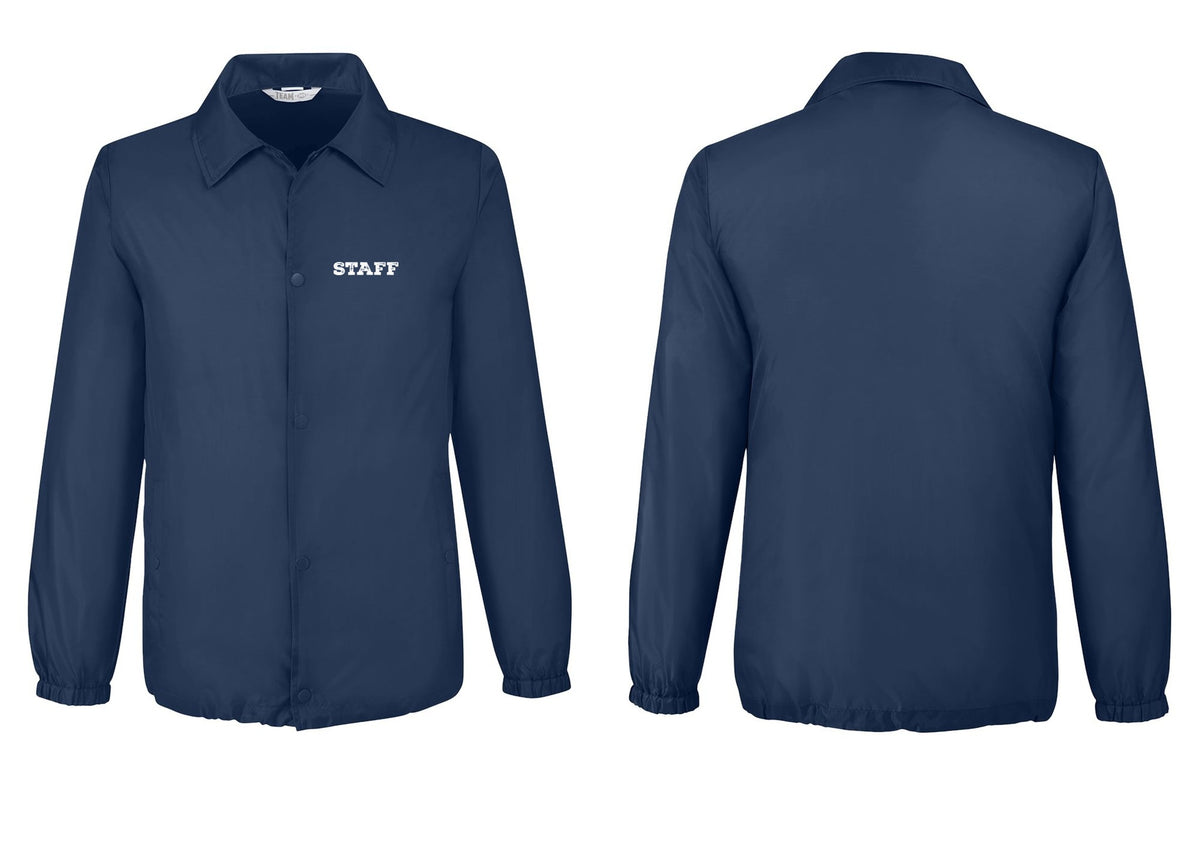NYC Factory Staff Snap-Front Coaches Jacket (Rustic) - Chest Only - Sport Dark Navy