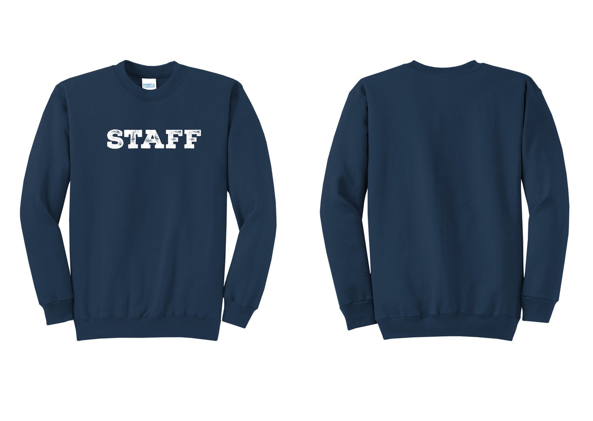 NYC Factory Staff Cotton Fleece Crewneck Sweatshirt (Rustic) - Front Only - Navy
