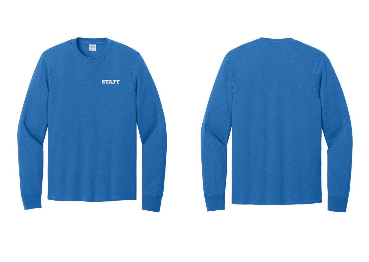 NYC Factory Staff Cotton Long Sleeve T-Shirt (Rustic) - Chest Only - Royal