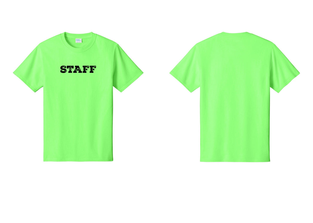 NYC Factory Staff T-Shirt, Rustic Lettering - Front Only - Neon Green