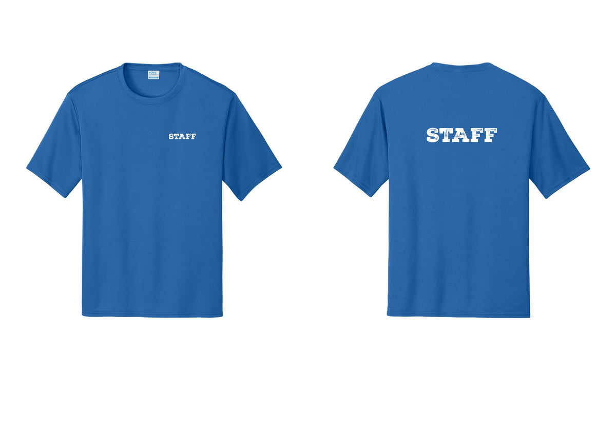 NYC Factory Staff Performance T-Shirt (Rustic) - Chest + Back - Royal
