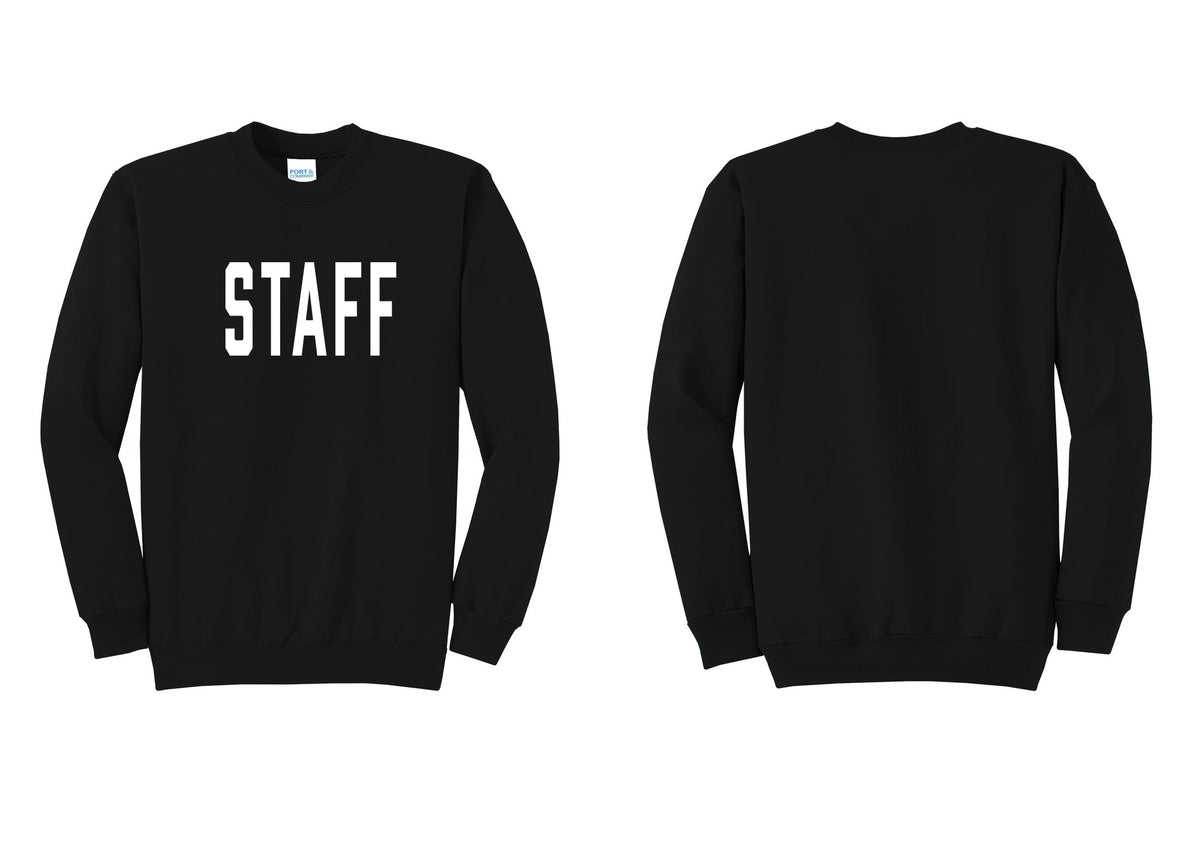 NYC Factory Staff Cotton Fleece Crewneck Sweatshirt (Classic) - Front Only - Black