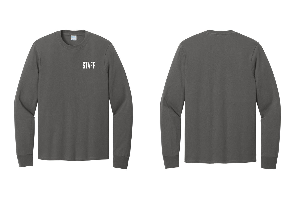 NYC Factory Staff Cotton Long Sleeve T-Shirt (Classic) - Chest Only - Charcoal
