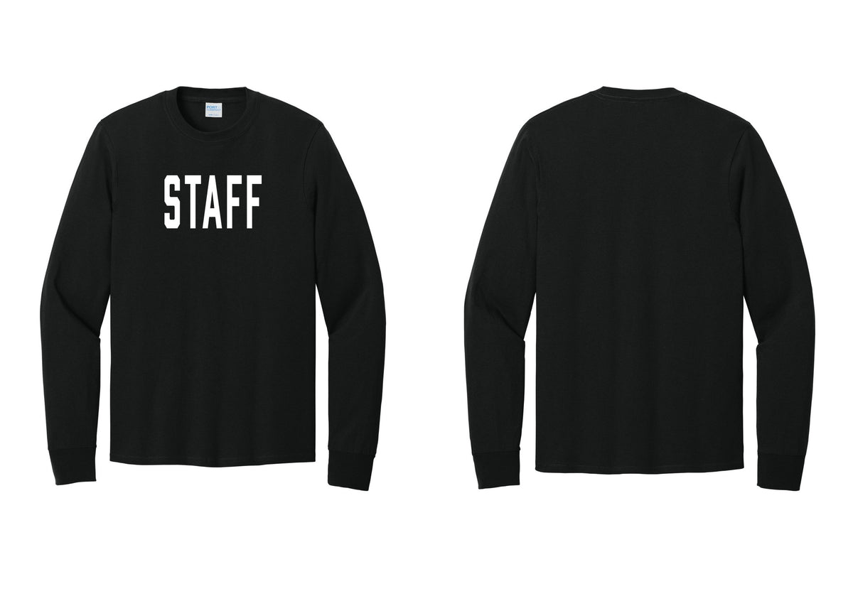 NYC Factory Staff Cotton Long Sleeve T-Shirt (Classic) - Front Only - Black