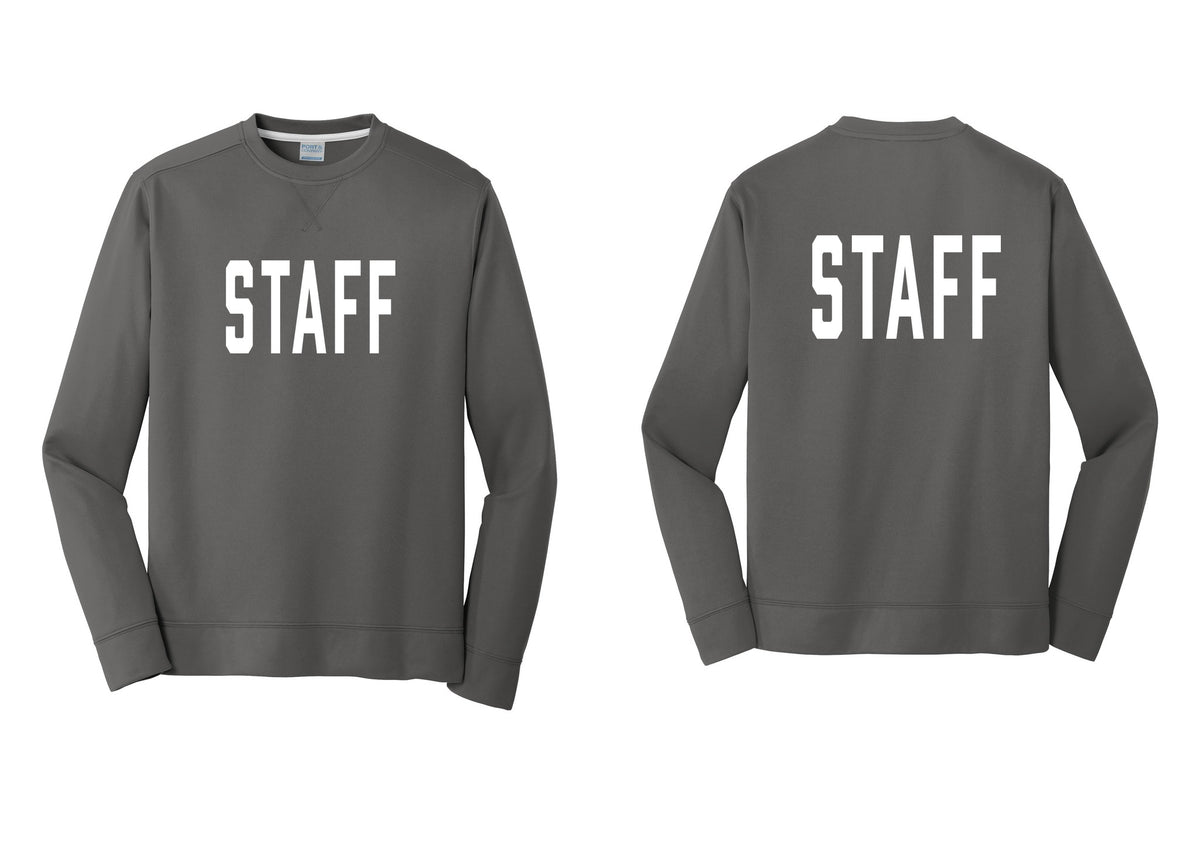 NYC Factory Staff Performance Fleece Crewneck Sweatshirt (Classic) - Front + Back - Charcoal