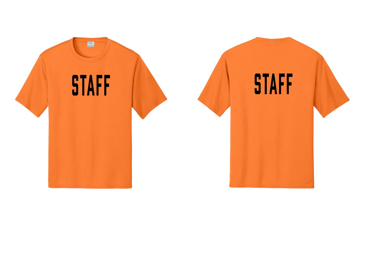 NYC Factory Staff Performance T-Shirt (Classic) - Front + Back - Neon Orange