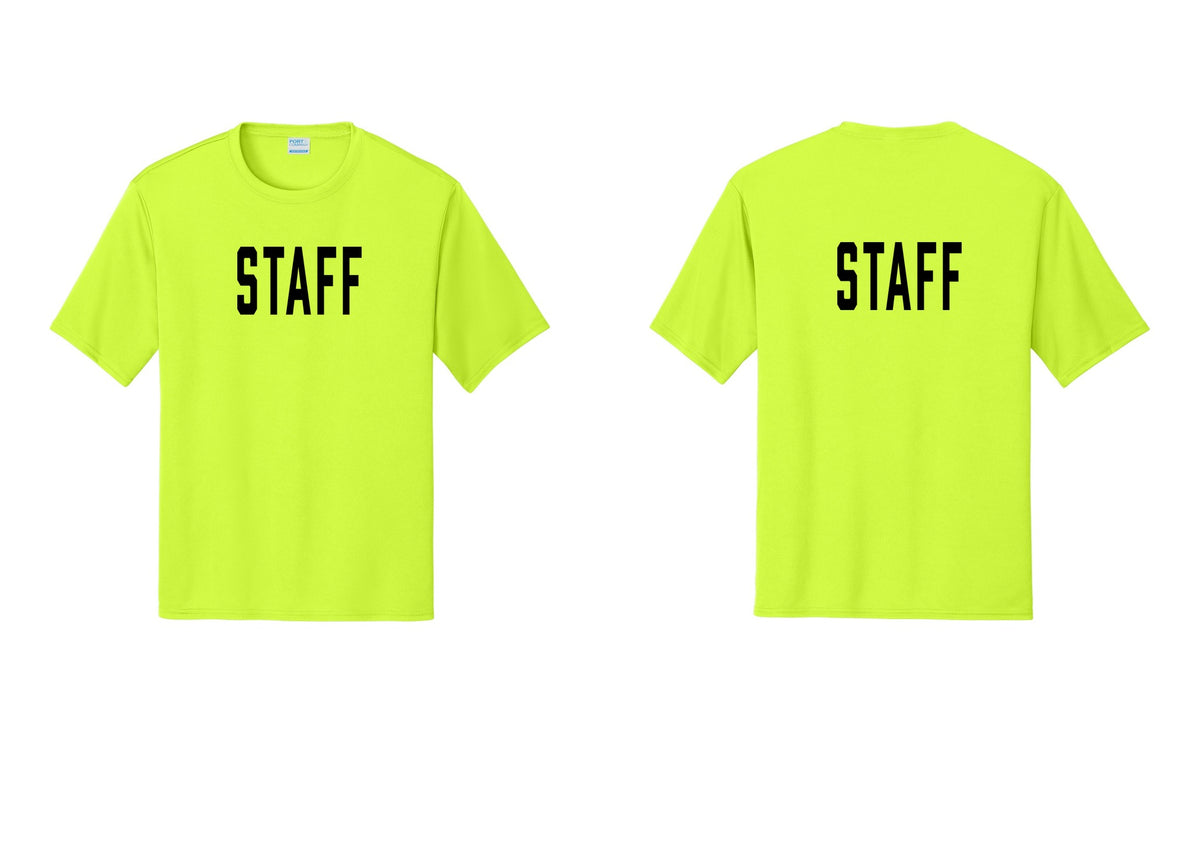 NYC Factory Staff Performance T-Shirt (Classic) - Front + Back - Neon Yellow