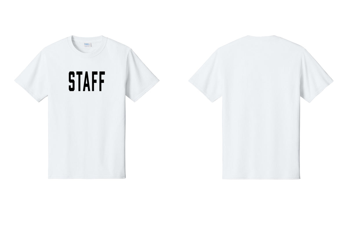NYC Factory Staff T-Shirt, Condensed Lettering - Front Only - White