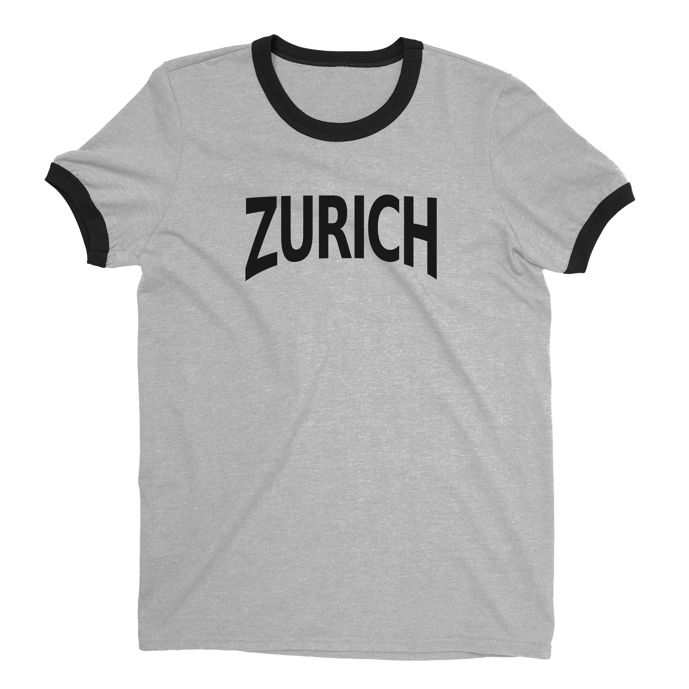 Zurich Ringer Tee — Heather Gray