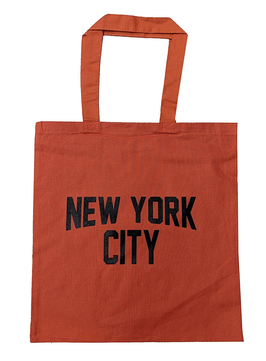 NYC Tote Bag New York City 100% Cotton Canvas Screenprinted (Orange)