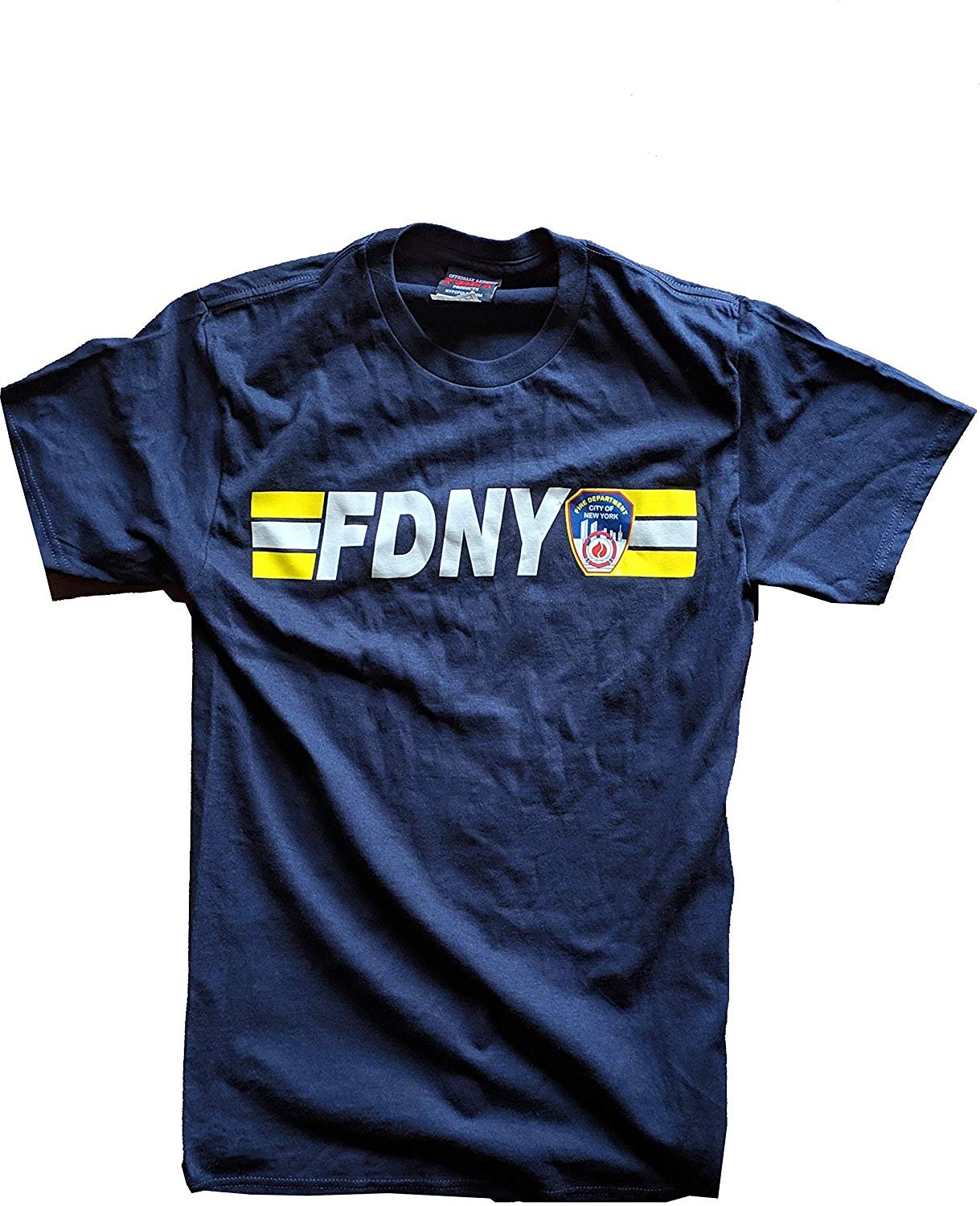 FDNY Men's Keep Back 200 Feet T-Shirt Navy Blue Tee