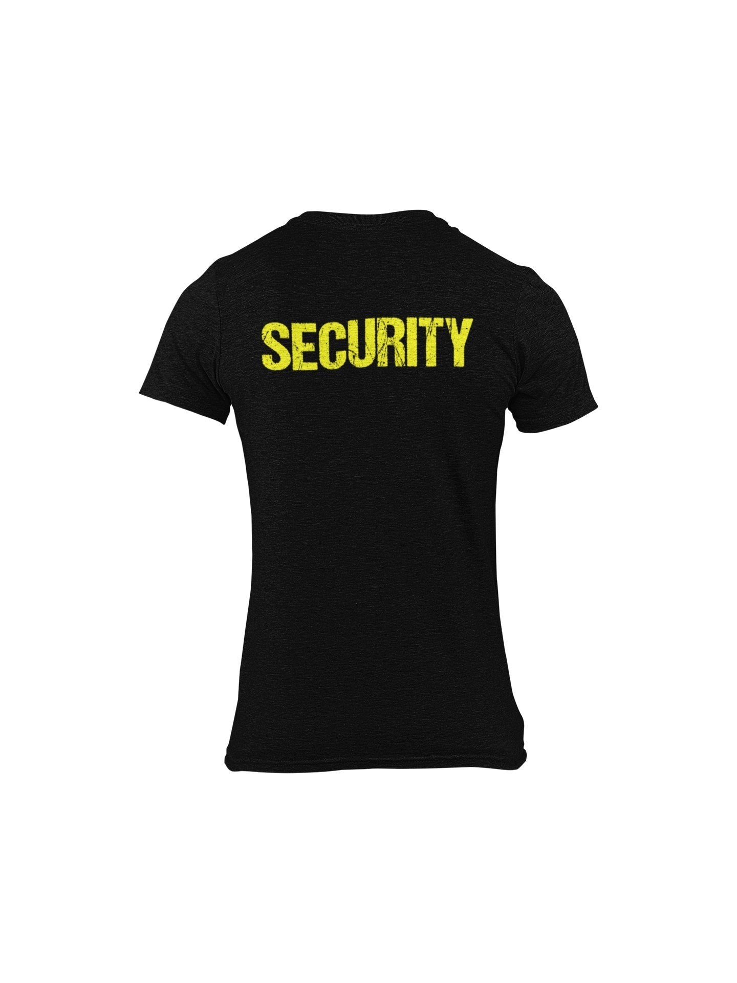 Men's Security T-Shirt (Distressed Design, Black/Neon)