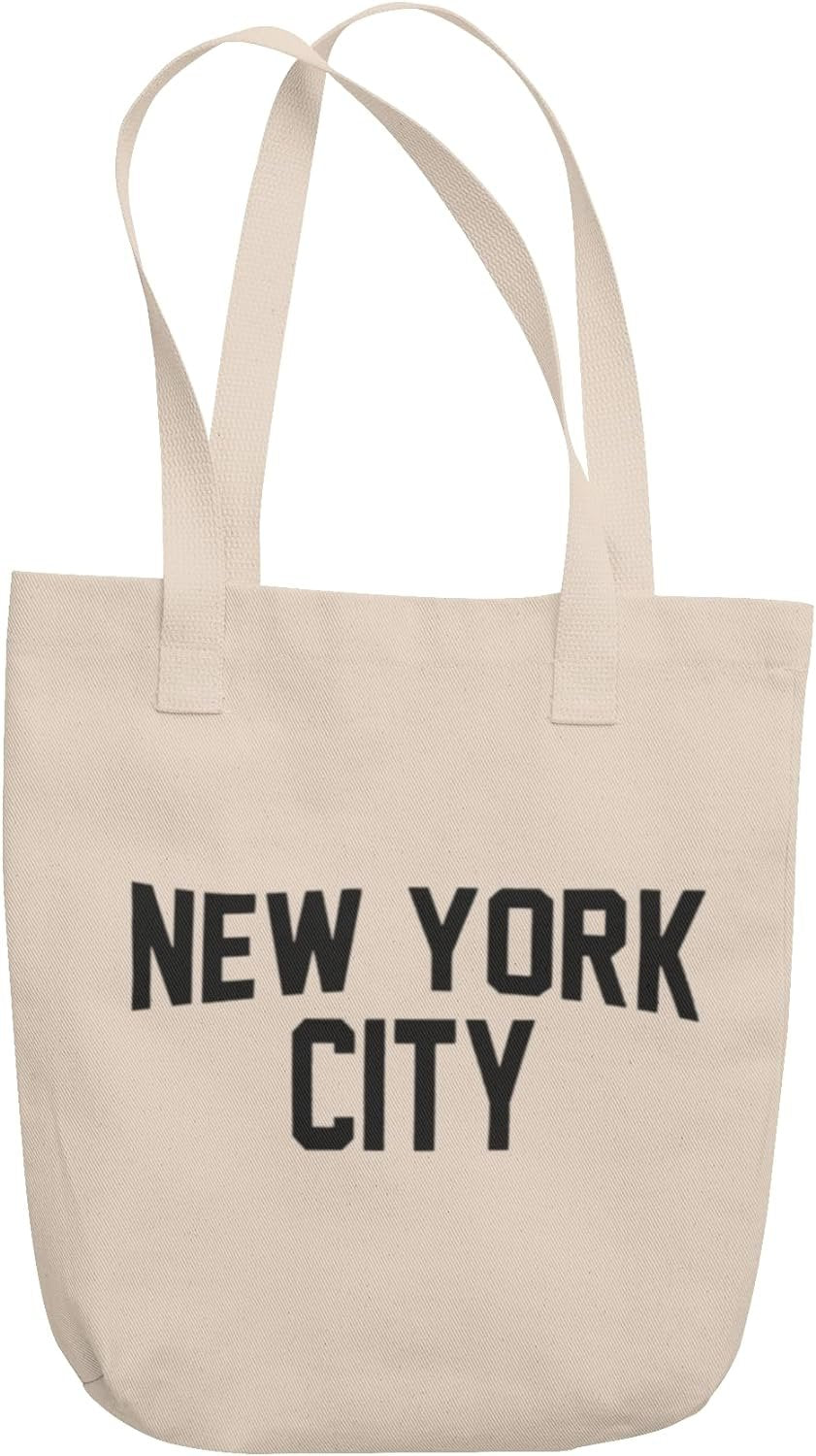 New York City - Simple Tote Bag - Vintage Style Retro NYC Cotton Canvas