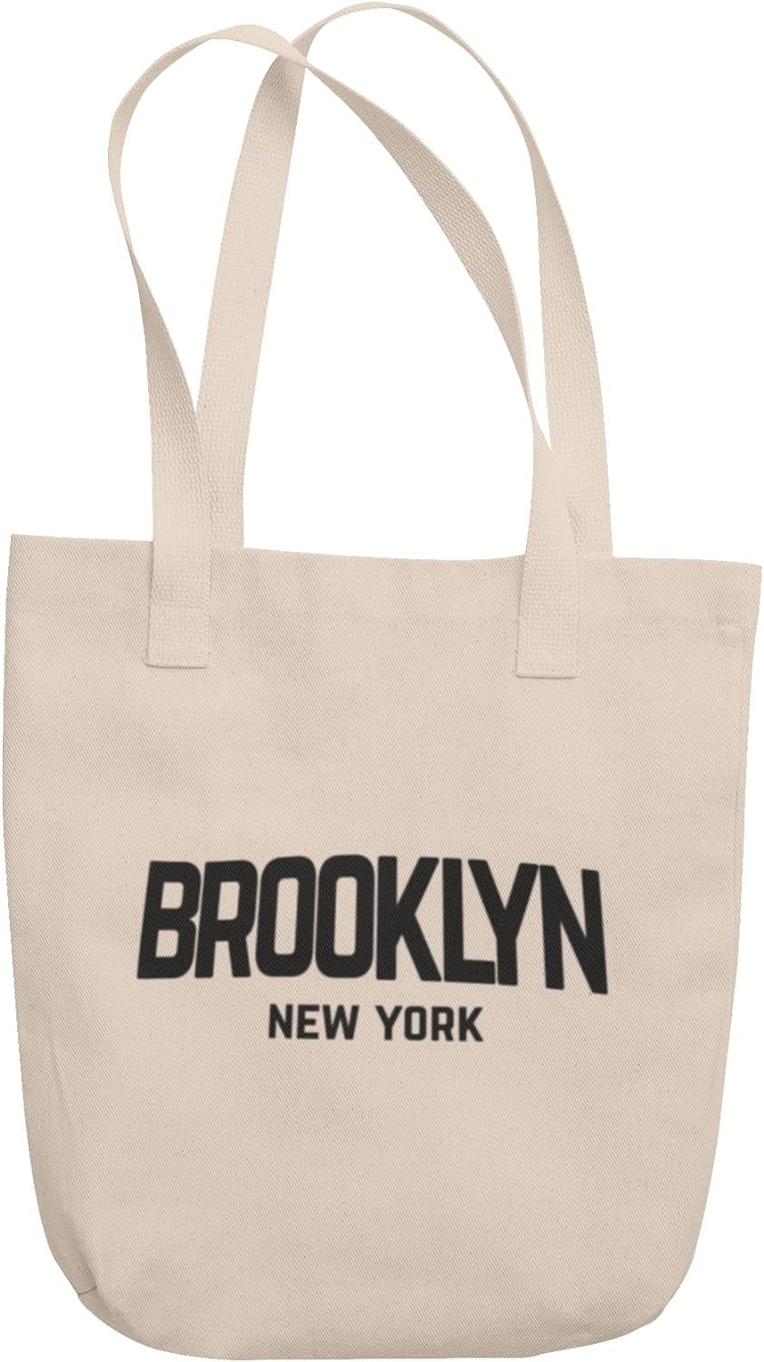 Brooklyn - Simple Tote Bag - Vintage Style Retro New York City Cotton Canvas
