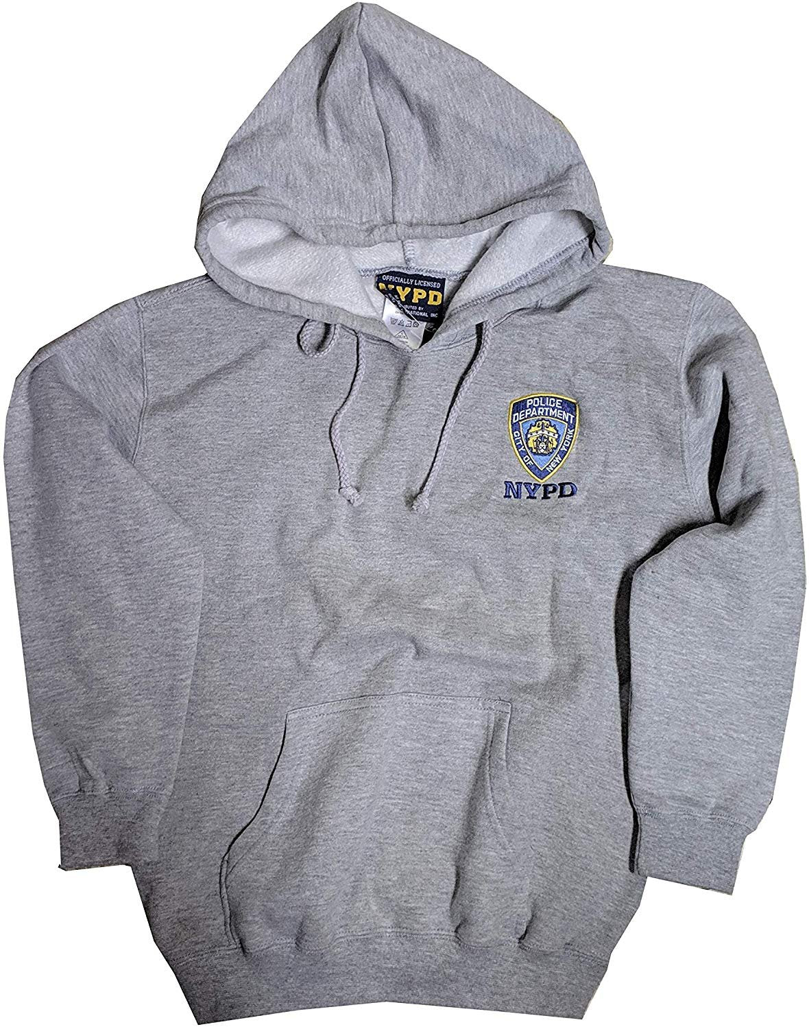 NYPD Kids Hoodie Embroidered Sweatshirt Gray