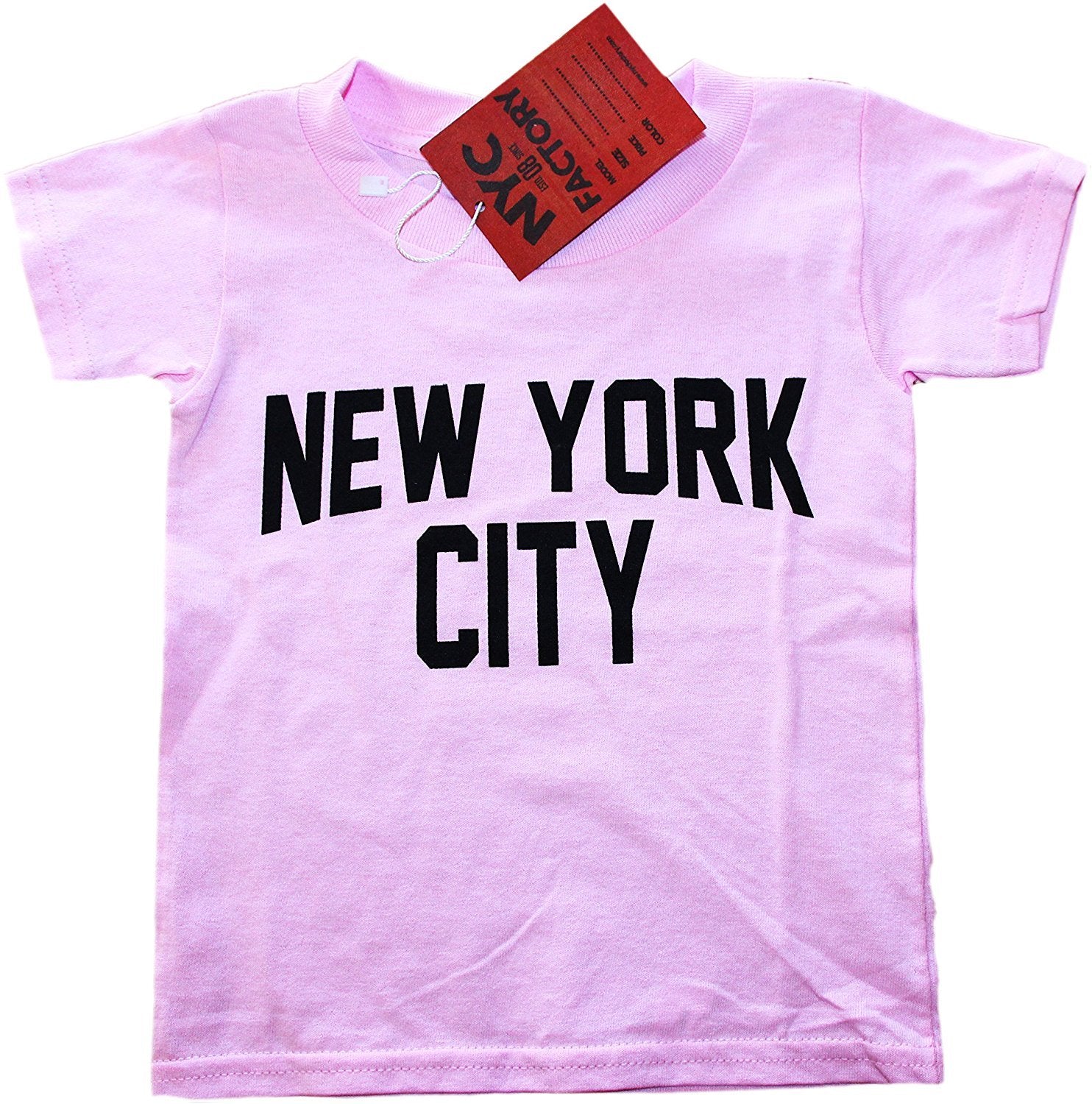 New York City Toddler T-Shirt Screenprinted Pink Baby Lennon Tee 3t