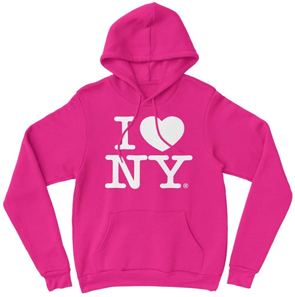 I Love NY Adult Unisex Hoodie Hot Pink