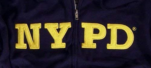 NYPD Zippered Hoodie Mens Sweatshirt Navy Blue Official