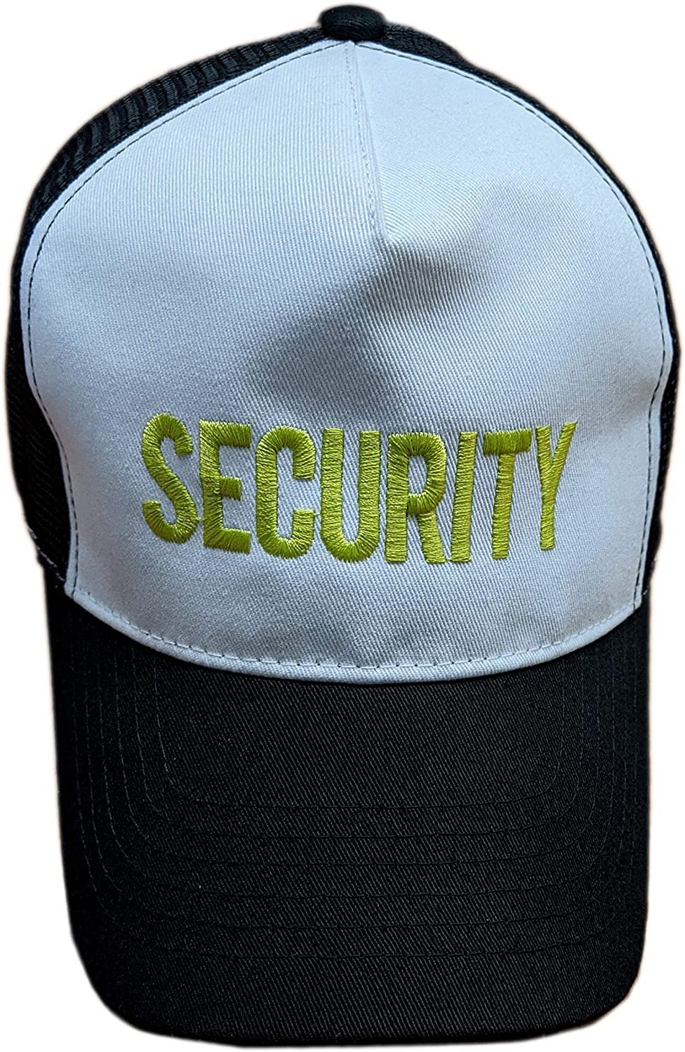 Security Baseball Trucker Hat  (White/Neon)