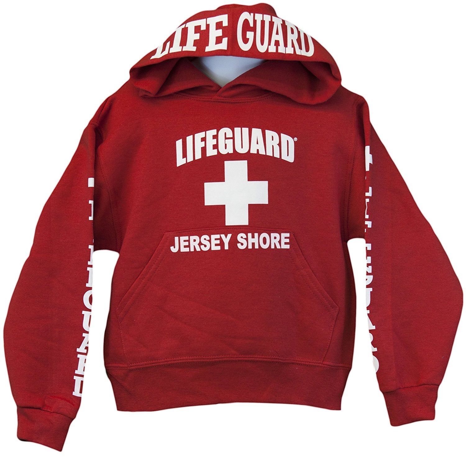 Lifeguard Kids Jersey Shore NJ Life Guard Sweatshirt Red