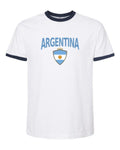 Argentina 2026 Soccer Arched Crest Ringer Tee -- NYC Factory